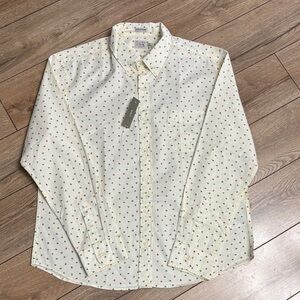 NWT J.CREW Slim Untucked Floral Print Cotton Poplin Shirt